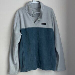 Columbia Light Blue Pullover Fleece Women's Size XL